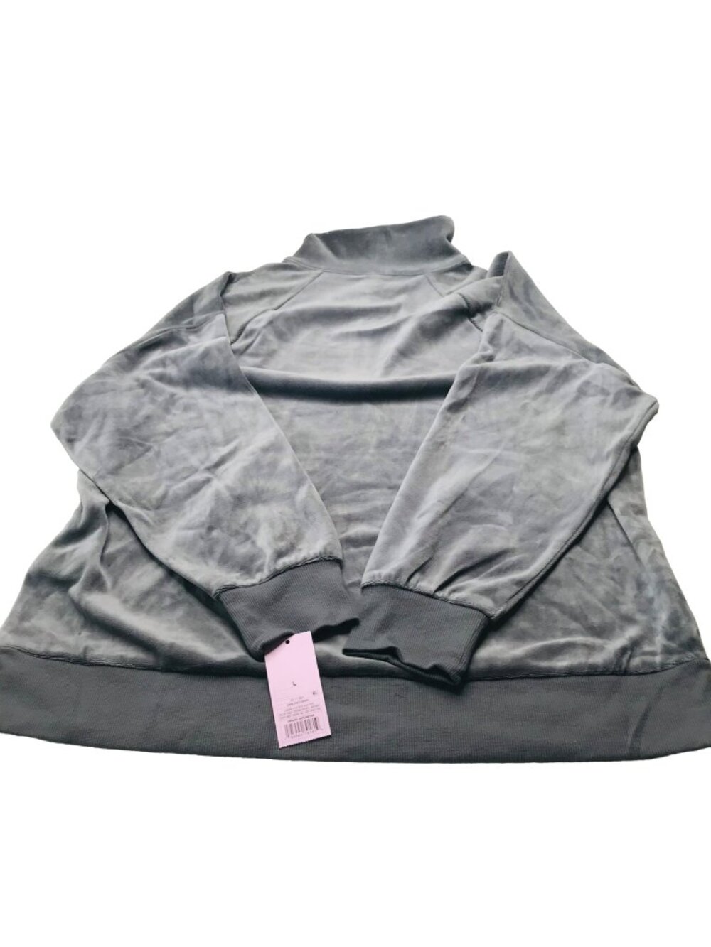 Wild Fable Women's Size Large Quarter Zip Velour Tunic Sweatshirt Gray New